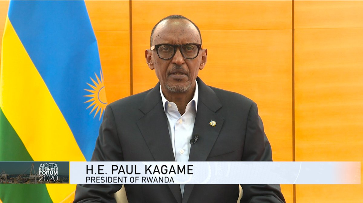 1)“Two years ago we signed a historic agreement &amp; together wrote a new chapter in the story of African integration. The Covid pandemic has delayed the start of trading. But we must stay on course…Let’s get on with it” 
<a href="/PaulKagame/">Paul Kagame</a>
 at #AfCTABusinessForum #AfCFTA #AfCFTACountdown