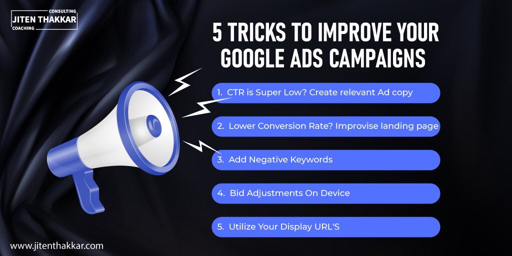 iamJitenThakkar's tweet photo. 5 tips to boost your paid search campaigns to drive better performance and grow your business.

Try these super-actionable AdWords tricks for better results.

#payperclickmarketing #ppc #payperclick #digitalmarketingtips #googleadwords #digitalforever #campaignmanagement #adwords https://t.co/38o1l7G7iP