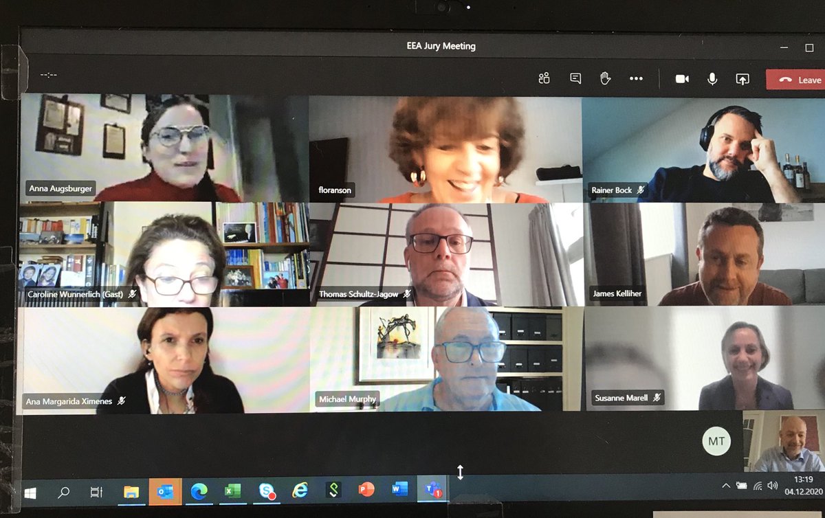 Almost 5 hours into this year’s all-virtual European Excellence Awards jury session. Perfect org by the ⁦@EEA_Info⁩ team, and everyone’s still smiling! Great to see my fantastic fellow jurors from all over Europe again. Hope we can be back in person next year. #EEA20⁩