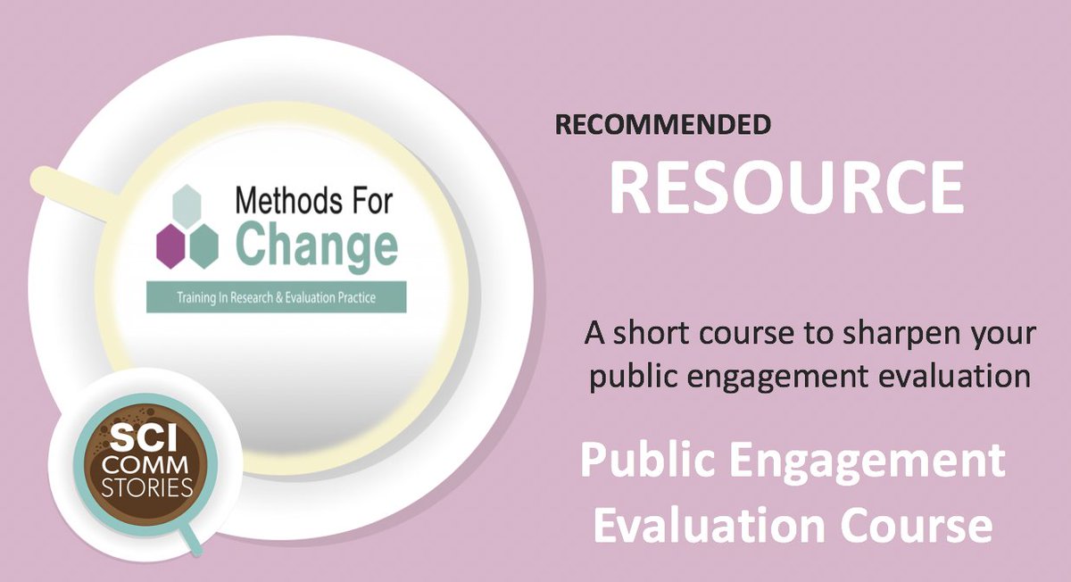 We hope you've had a lovely week so far. Today we have a fantastic resource for you: a public engagement evaluation course. This will help you more effectively evaluate your sci comm public engagement to make it the best it can be!

Click here: methodsforchange.org/event/public-e…

#scicomm