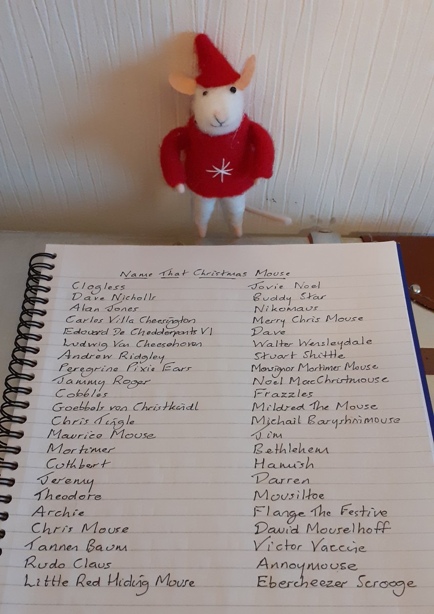1StevieKilner's tweet photo. OK, without further ado, we are ready to #NameThatMouse!
44 names, many wonderful, one or two unusual and quite a few truly bizarre! ππ
I'll start doing a round of twitter polls shortly and if so inclined, please vote for your favourite through the rounds. https://t.co/g6nxjdQMPn