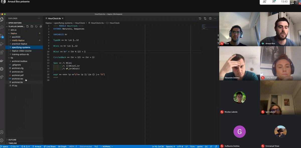 MonkeyPatch_io's tweet photo. Nous avons profité de la pause déjeuner pour qu'@arnaud_bos nous fasse un retour d'expérience sur #TLA+ et #PlusCal
🧑‍💻🙇 https://t.co/SMMazZ8XZD