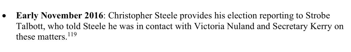 Steele pushed it to the media and the FBITalbott injected into the State department