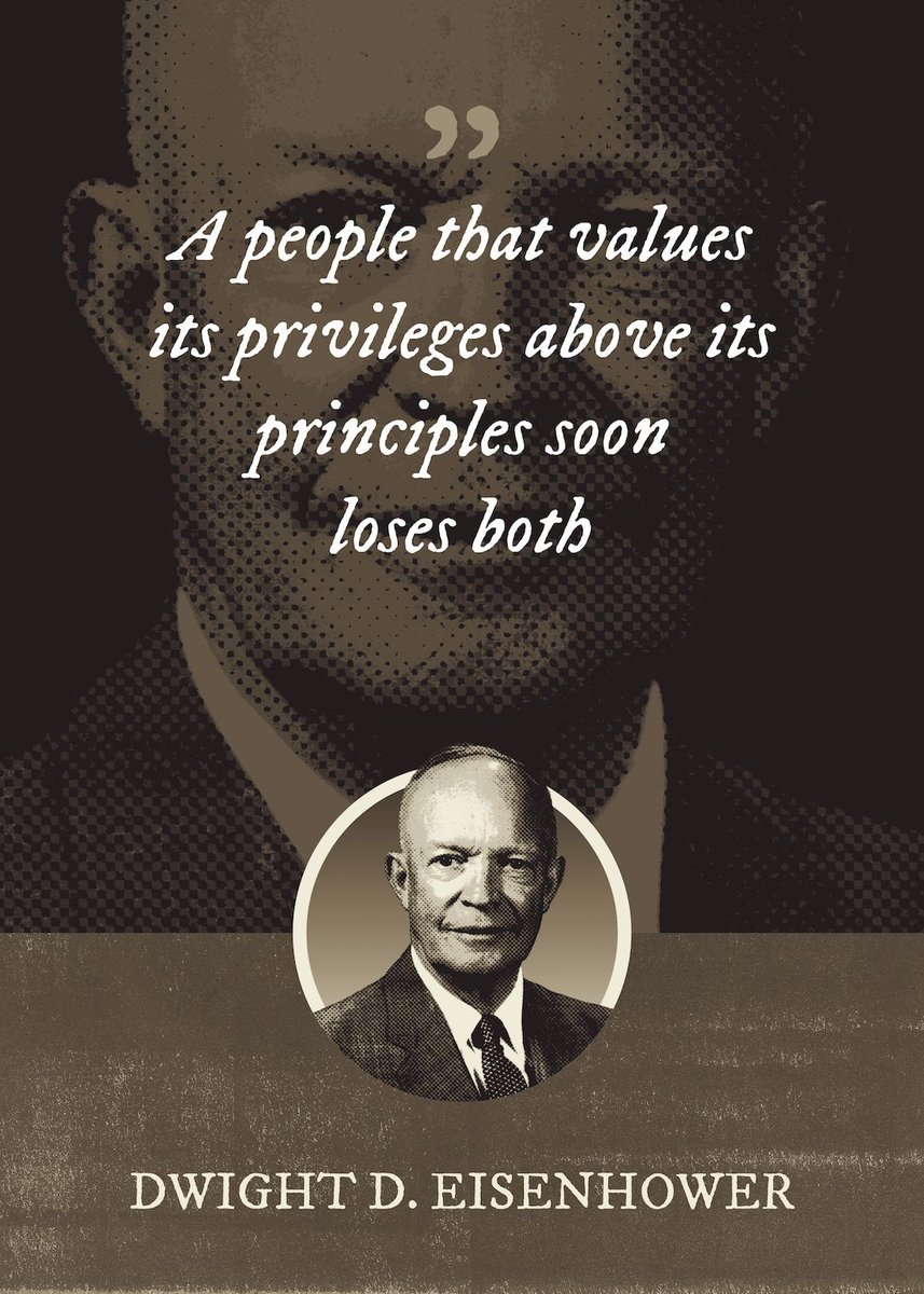superordinat's tweet photo. A people that values its privileges above its principles soon loses both
~ Dwight D. Eisenhower

#dwightdeisenhower #eisenhower #quote #famousquotes #poster #posterquote #motivational #motivation #wallart #interiordesign #homedecor 

@displate
https://t.co/oup4g9EcfR https://t.co/lWuKVKrYfa