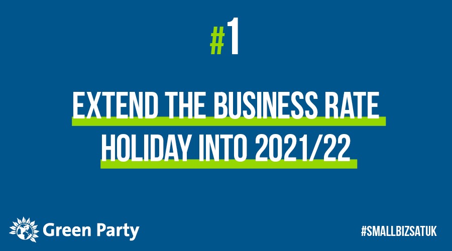  Extend the business rate holiday into 2021/22 for the retail, hospitality and leisure sectors. Provide compensation to local authorities for loss of income. Business rates are devolved, so we call on the Welsh Govt to do the same. #SmallBizSatUK  #SmallBusinessSaturday  