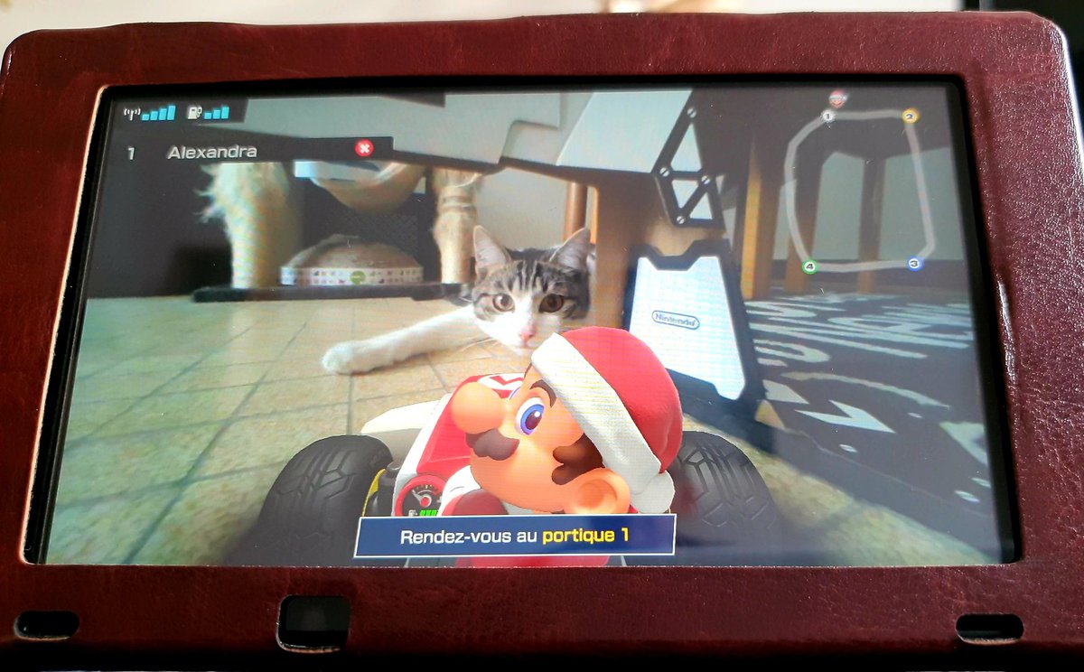 Alex_JeuVideo's tweet image. Mario en costume de Père Noël 🎅 #MarioKartLiveHomeCircuit