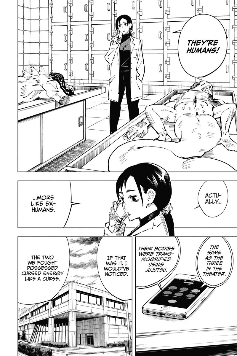 Up until this arc, we see sorcerers exorcise evil cursed spirits, and there's no questio as to whether or not they should, bc cursed spirits are obviously meant to be exorcised. This arc starts off with the anomalous phenomenon where live humans are distorted into becoming+