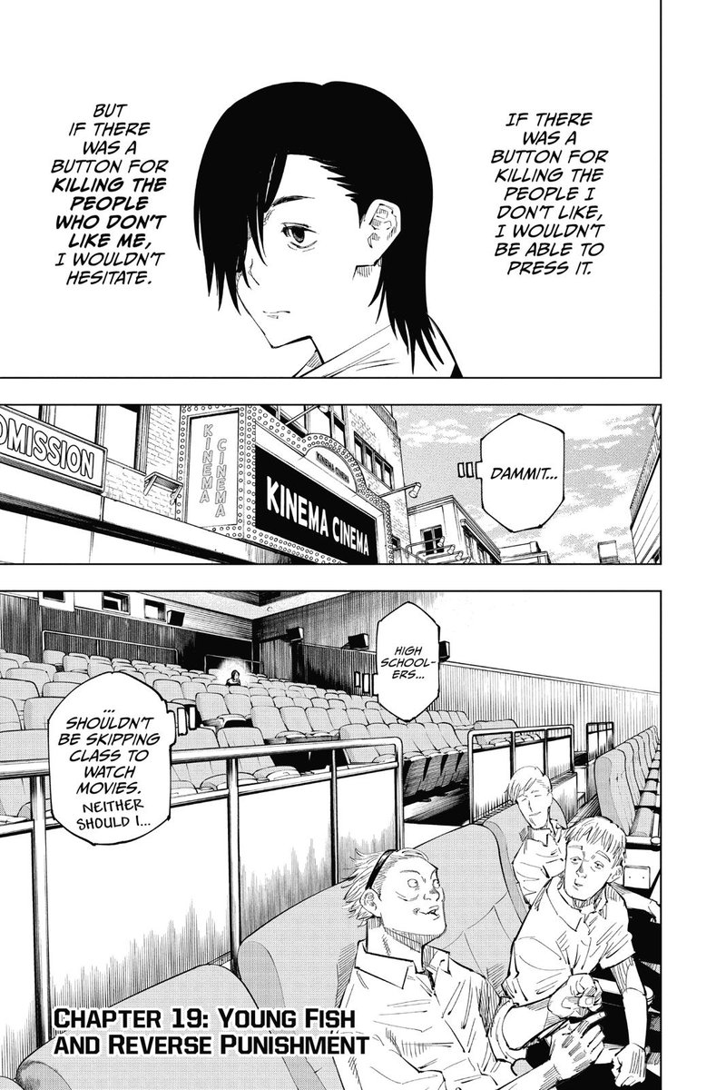 Before we meet Mahito, we meet Junpei, someone who, as a result of his experiences, harbors intense malicious intent suppressed inside him and his entire introductory sequence is built around hostile and neglectful people gradually causing the seed of hate in him to grow.