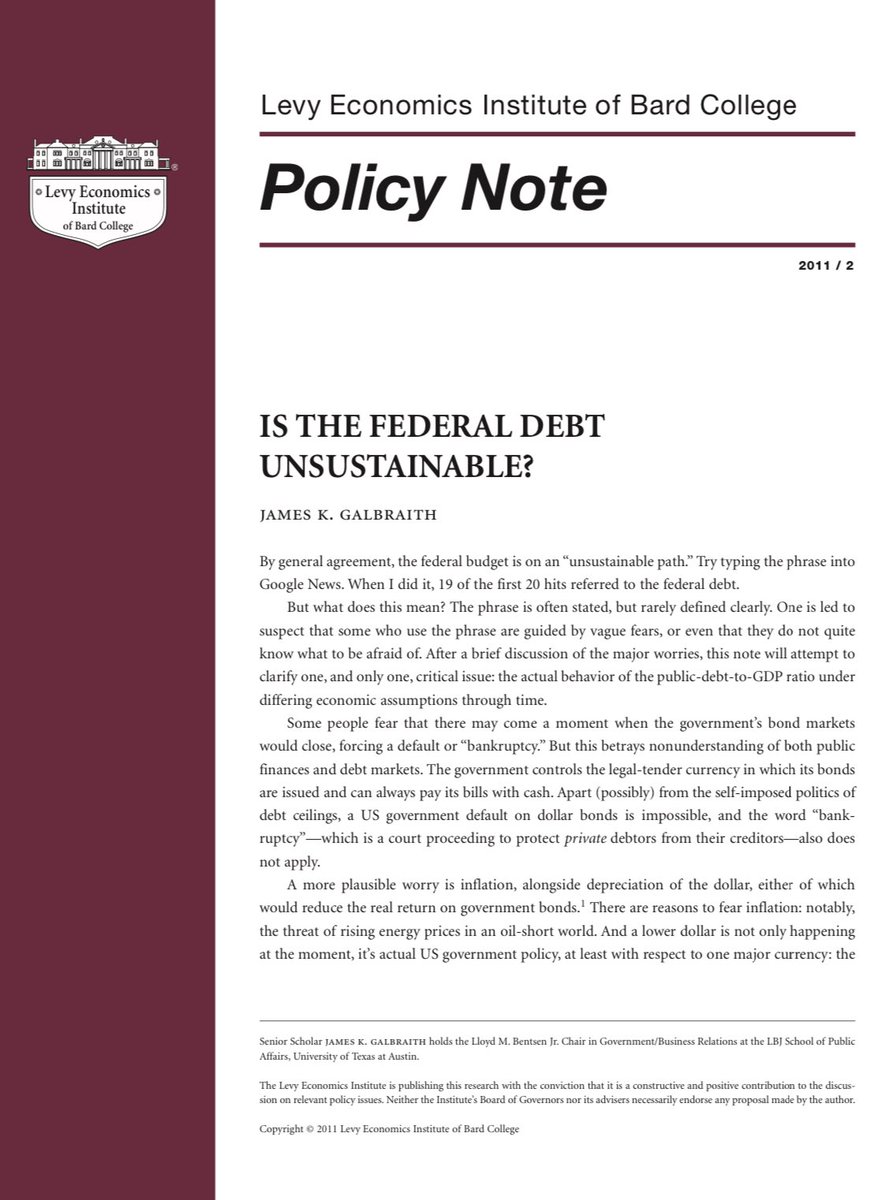 Short threadAnyone who has been paying attention knows that what we’re hearing from a number of economists today was laid out more forcefully more than a decade ago by those they prefer to ignore.