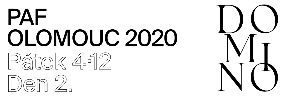 PAF Olomouc 2020 DAY 2.

Stream via: 2020.pifpaf.cz

Přednášky, Rádio, Performance, Výstavy!