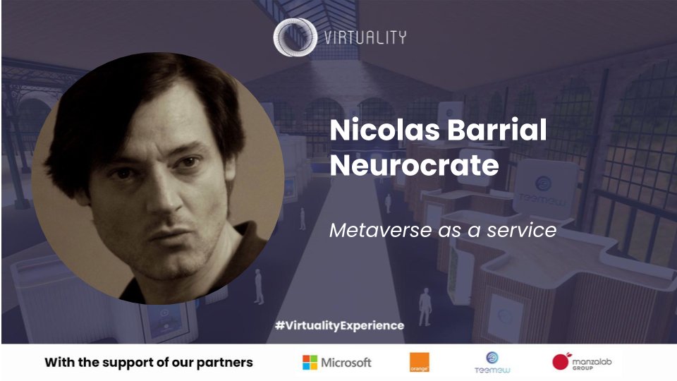Web3Virtuality's tweet image. 🟣 NOW LIVE! &quot;#Metaverse as a service&quot; with @nicolas_barrial
 
youtu.be/bdEIhlL9_bs

#VirtualityExperience #Virtuality2020 
#XR #VR #VirtualWorld