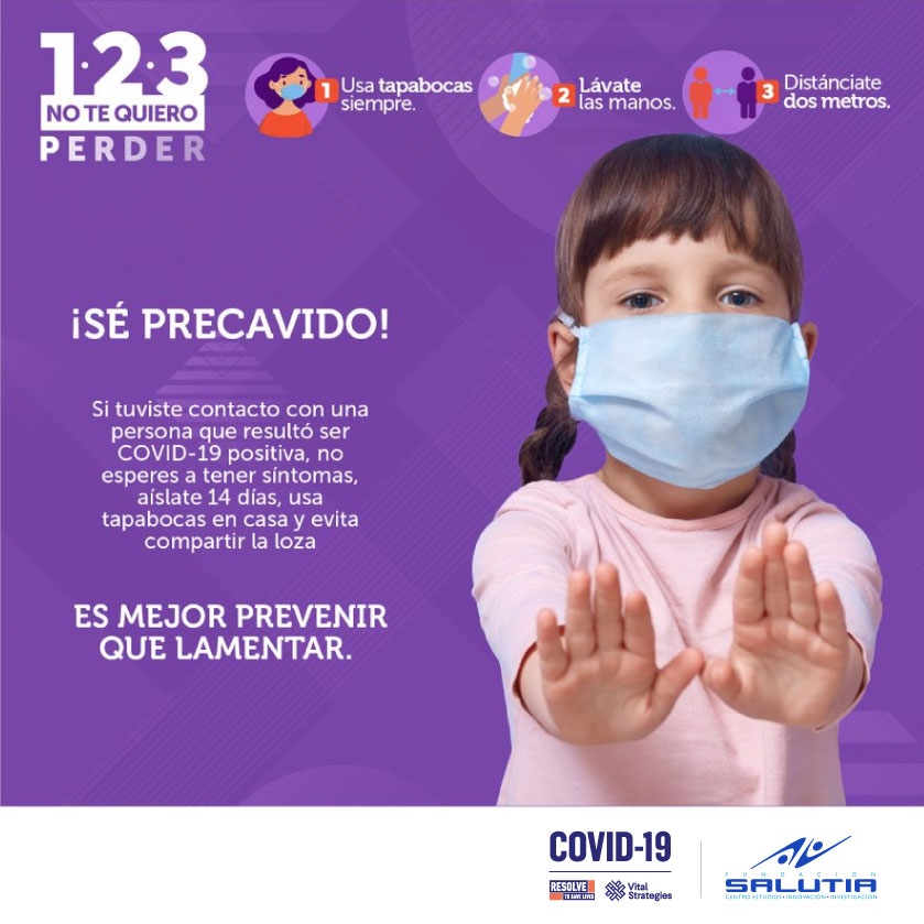 FSalutia's tweet photo. Además de seguir las medidas de prevención (el lavado de manos, el uso del tapabocas y el distanciamiento físico), si tuviste contacto con una persona enferma de COVID-19, toma medidas extra: aíslate en casa, no compartas la loza y usa tapabocas siempre. #NoTeQuieroPerder https://t.co/sbayKnJtQ4
