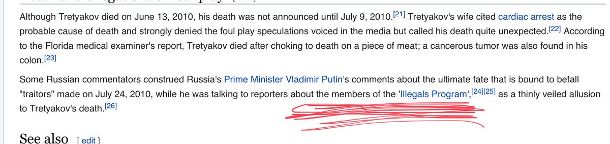  @wakeywakey16 you‘d be interested in this died suddenly and mysteriously of multiple causes in 2010 https://en.wikipedia.org/wiki/Sergei_Tretyakov_(intelligence_officer)