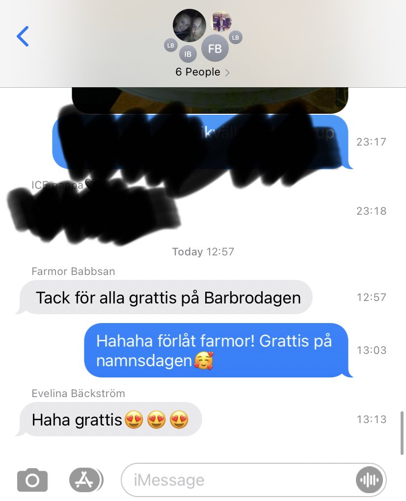 gla fredag!!! farmor var inte direkt blyg med att hinta om att ingen hade grattat henne på namnsdagen i gruppchatten med barn och barnbarn