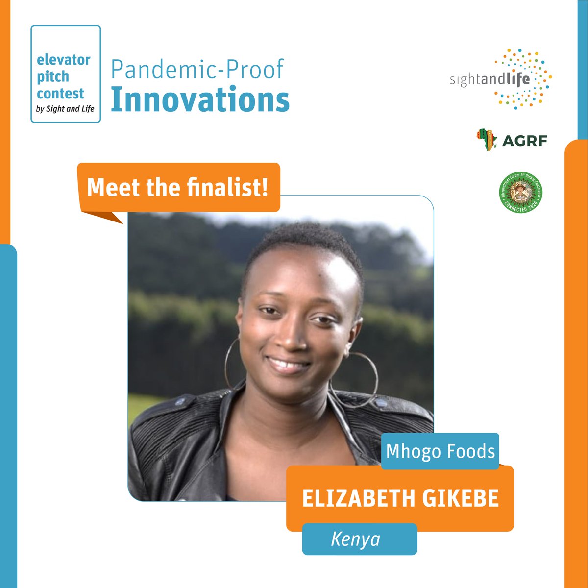 TheAGRF's tweet photo. Elizabeth Gikebe, founder, Mhogo Foods from #Kenya is our last contestant to make her pitch. Tune in via Facebook to follow proceedings and follow @SightandLife for a chance to win too! #PitchSAL https://t.co/Na9FzrjQLj