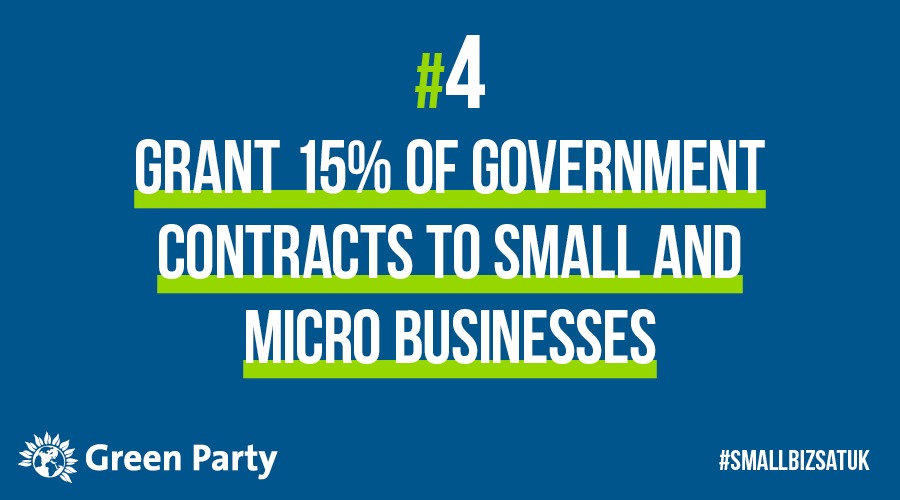  Enough of the chumocracy. Let's grant 15% of government contracts to small and micro businesses and make it easier for small businesses to apply. #SmallBusinessSaturday    #SmallBizSatUK