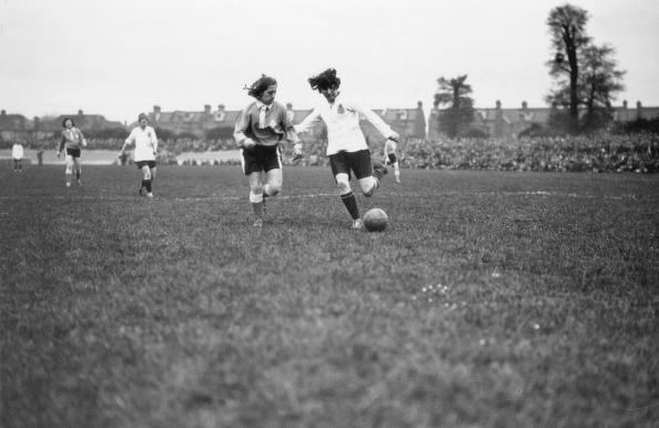 In 1920 Dick Kerr were so dominant that they even represented England, defeating a French side 2-0 in front of a crowd of 25,000. This would be recorded as the first International Women’s fixture. That’s Dick Kerr’s Lily Parr in white, we’ll come onto her later.