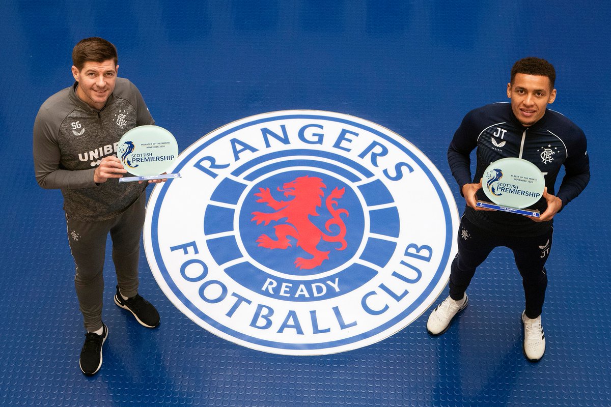 The <a href="/spfl/">SPFL</a> Manager &amp; Player of the Month for November 2020

👏 Congratulations Steven Gerrard and <a href="/James_Tavernier/">James Tavernier</a>.