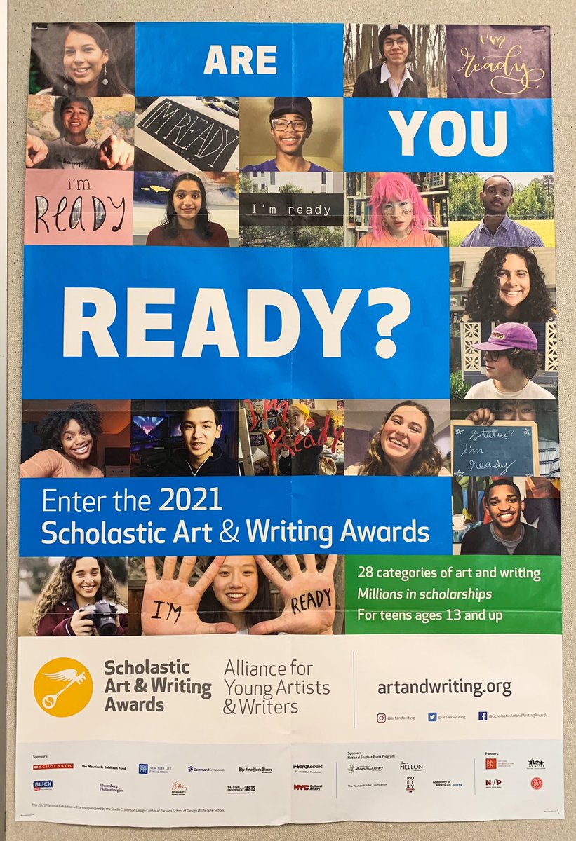 Looking for good artists and writers!! Anyone interested in the Scholastic Art &amp; Writing Awards, find/message Mr Steckel. Deadline is the 15th!! Some amazing opportunities for scholarships... senior artists: you could potentially win $10,000!! #WhartonArt #ScholasticArtAwards
