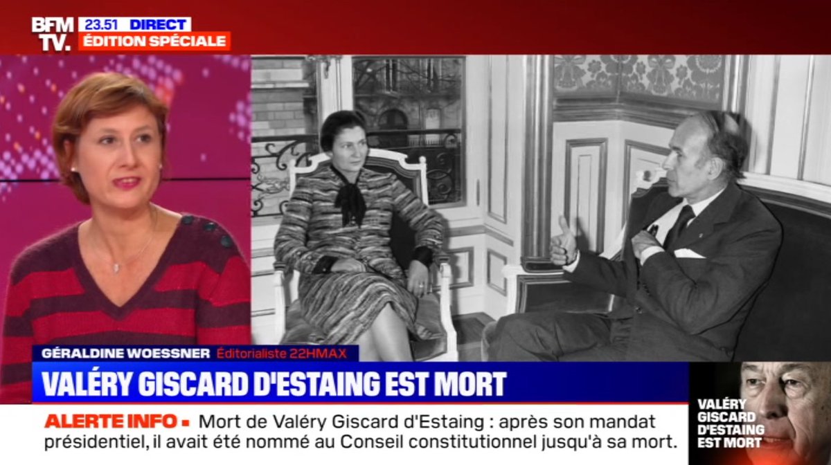 Géraldine Woessner : “Il y a beaucoup de Giscard dans le style d’Emmanuel Macron. Il y a une inspiration indéniable.” Bien avant la loi Sécurité globale, VGE faisait voter la loi Sécurité et Liberté.