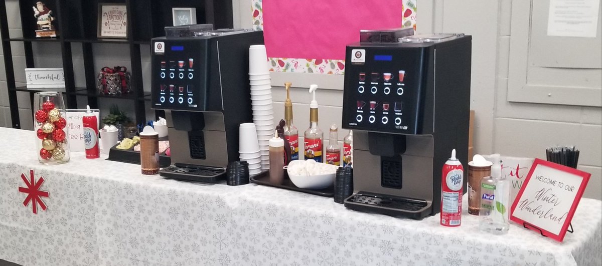 l_fogarty's tweet photo. 12 Days of Christmas @DickensonES kicked off with a delicious Alba Coffee Bar to celebrate National Peppermint Latte Day! #caffeinateandeducate https://t.co/vmSSbq6RGX