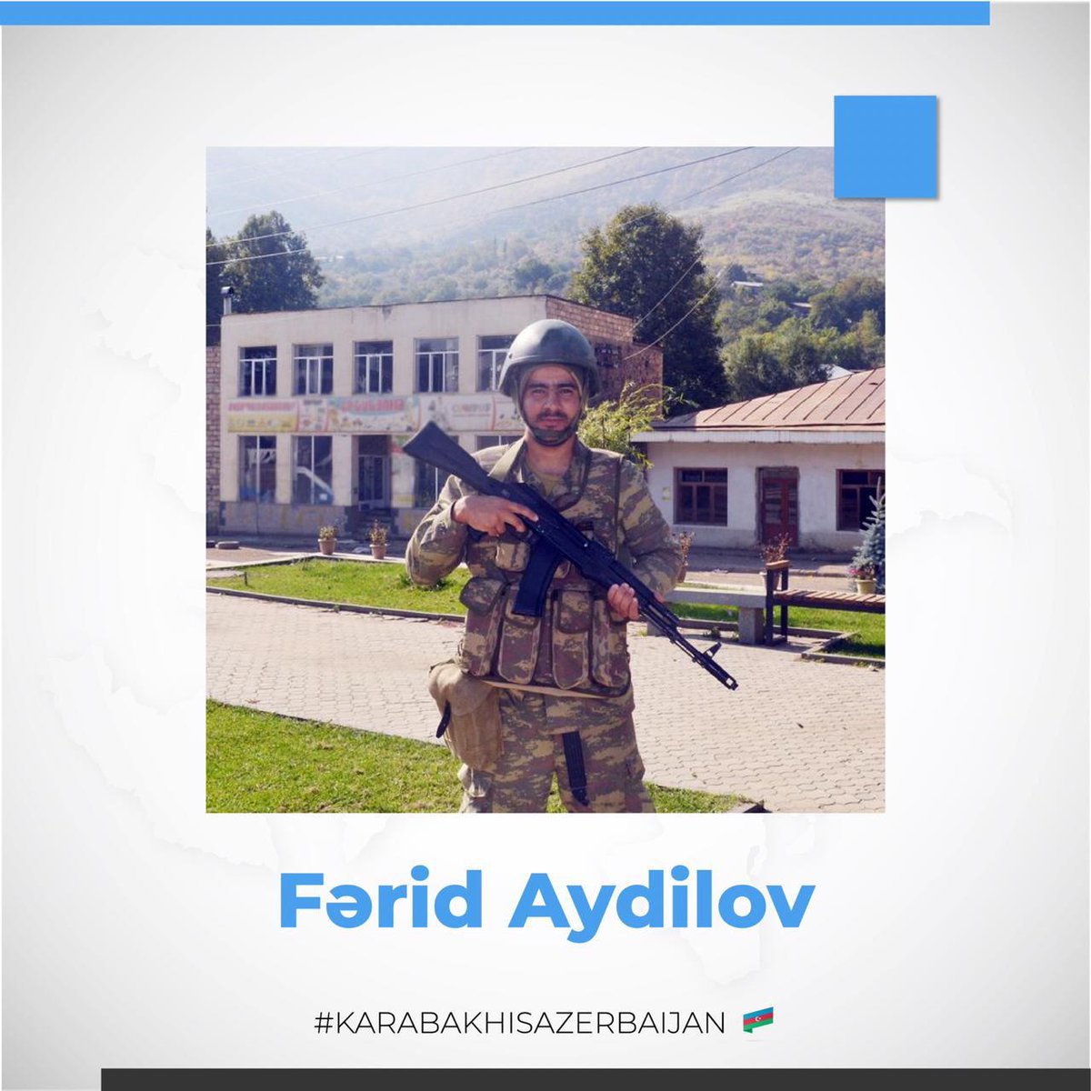AfandiyevaAytac's tweet photo. One of our heroes who took part to liberate Hadrut village and surrounding areas from Armenian occupation after 28 years.
#GUYS2020
#VictoriousAzerbaijaniHeroes https://t.co/XcWnyO7PVl