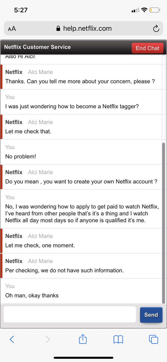 amanda_parkess's tweet photo. Someone pleaseeeeee pay me to watch @netflix I really even inquired about being a tagger, and they just knew nothing about it but I know it’s a thing, and I’ve watched more then 40 hours of Netflix this week alone 🥲 if anyone deserves a job like this it’s me😂 https://t.co/4KQW6q9H7l