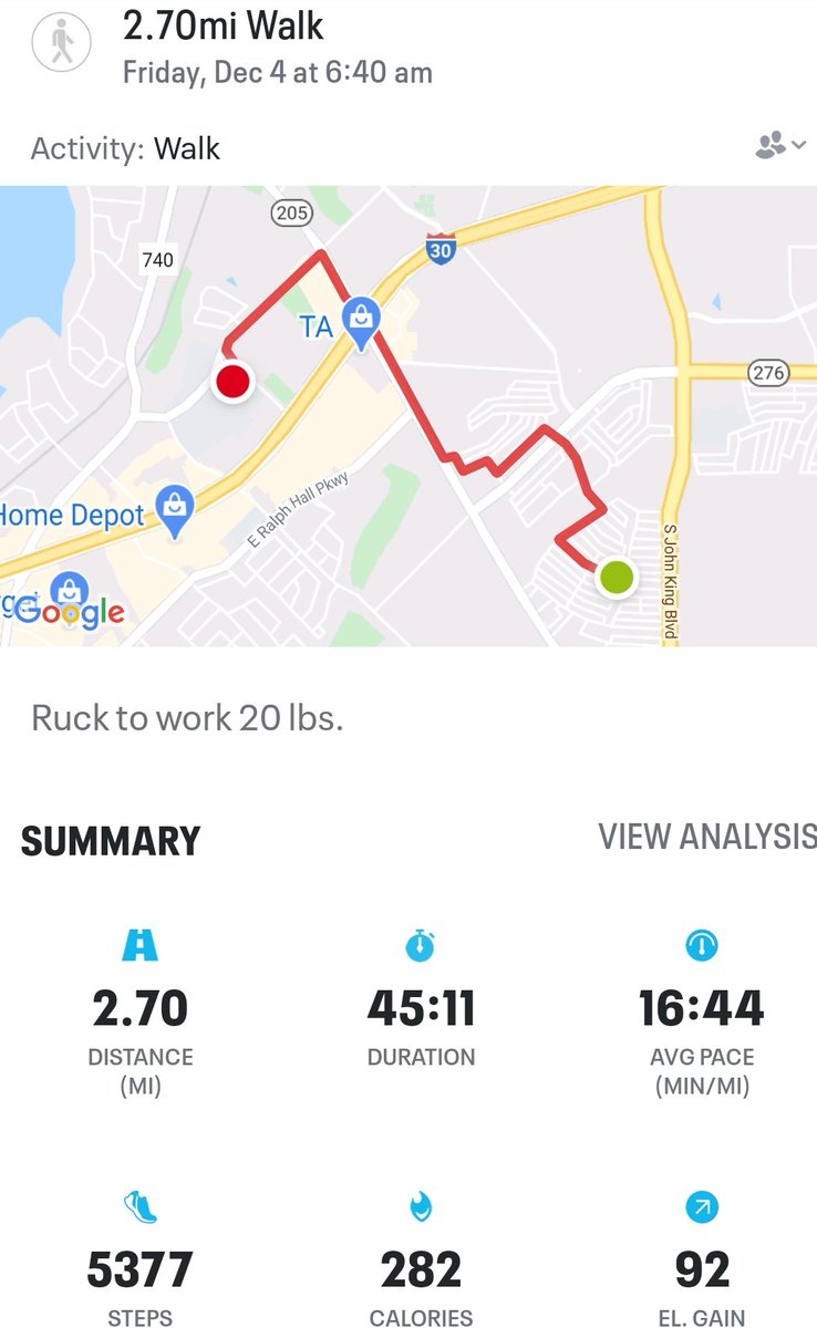 DavidWGear's tweet photo. Nothing like a ruck to get you ready to take on a Friday. Have a good Friday, folks! #HealthWellness #HardThings #CTHT @RuckTraining https://t.co/MEI6DmfnjH