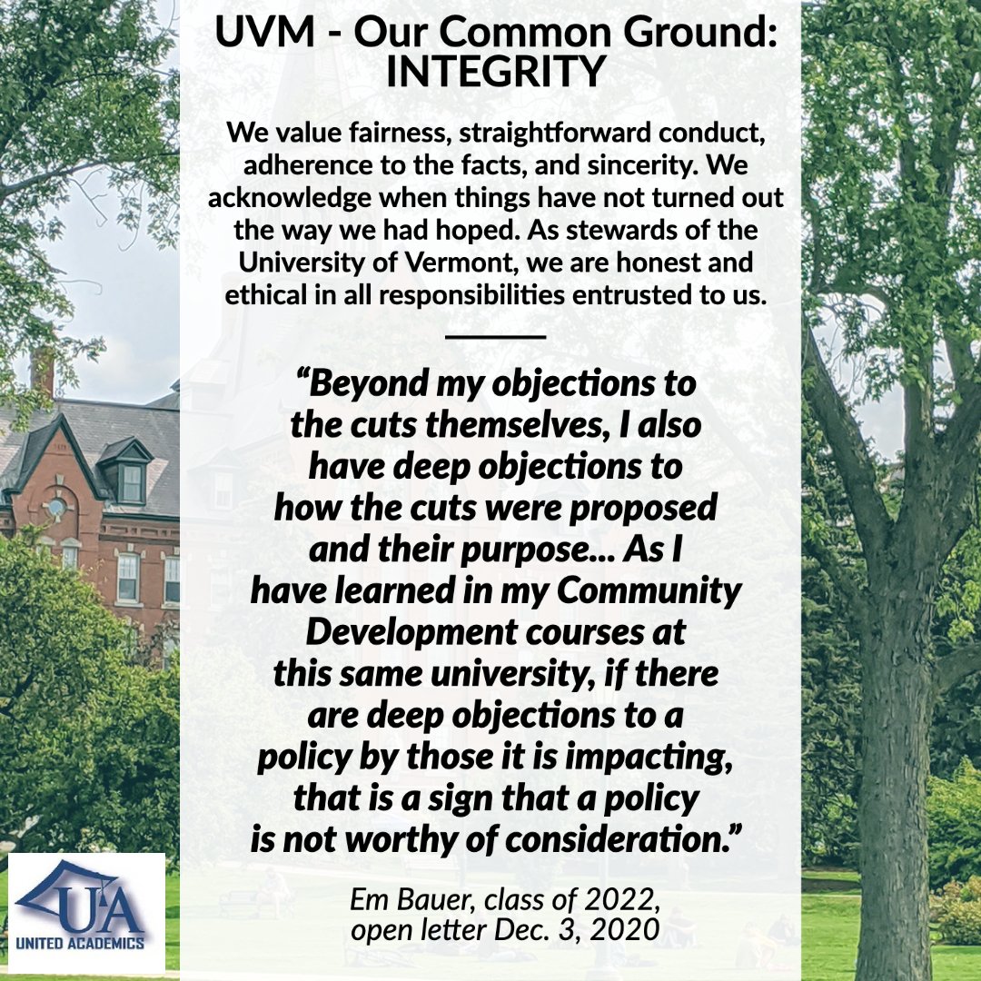 #DefendUVMvalues #uvm <a href="/uvmvermont/">University of Vermont</a> <a href="/uvmus/">UVM Union of Students</a> <a href="/SVGarimella/">Suresh Garimella</a> <a href="/UVMPattyPrelock/">Patricia A. Prelock</a> 
<a href="/UVMHumanities/">UVM Humanities</a> <a href="/UnitedUvm/">DemocratizeUVM</a> <a href="/AAUP/">American Association of University Professors</a> <a href="/AFTHigherEd/">AFT Higher Ed</a>