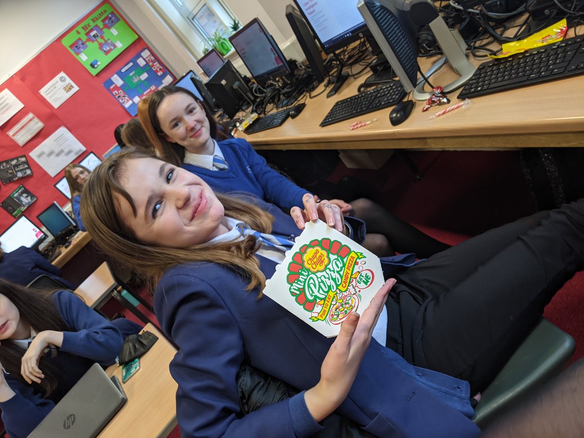 SHS_CompSci's tweet photo. Over 30 S2 Girls joining @DigitalWorldHQ #CyberSkills event today eating pizza and stealing them! #GirlsWhoCode https://t.co/OsfarYnjmj
