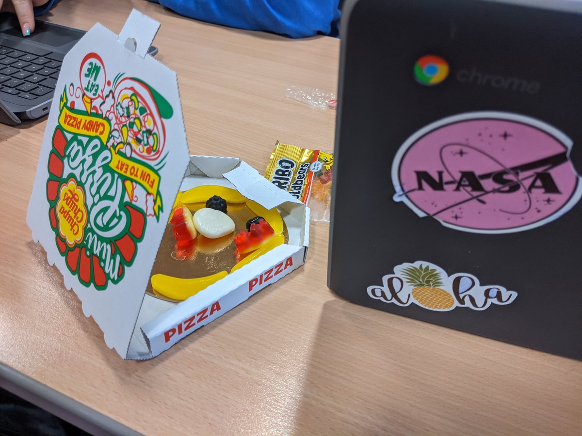 SHS_CompSci's tweet photo. Over 30 S2 Girls joining @DigitalWorldHQ #CyberSkills event today eating pizza and stealing them! #GirlsWhoCode https://t.co/OsfarYnjmj