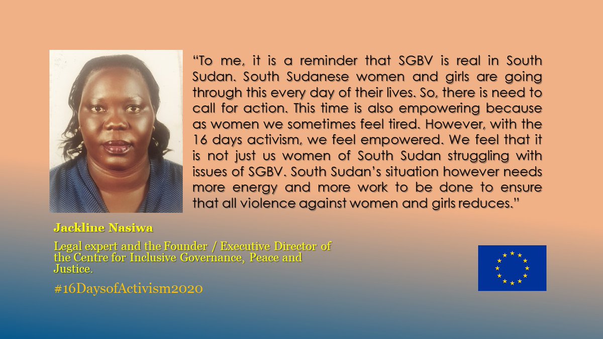 EUinSouthSudan's tweet photo. Ms Jackline Nasiwa https://t.co/7u66ueVRMa
