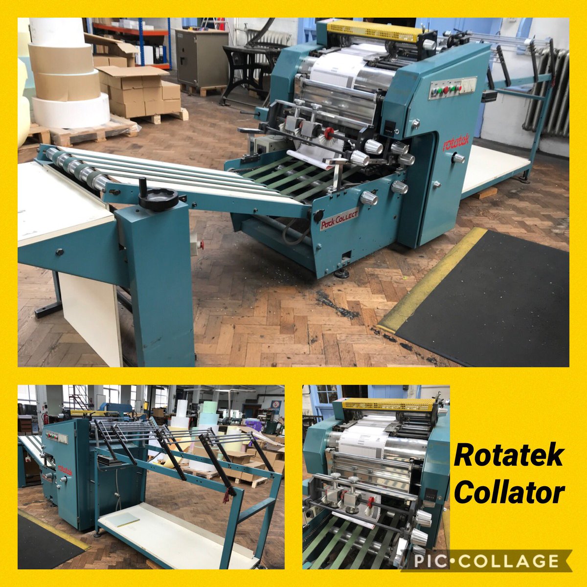 RemgoldLimited's tweet photo. ROTATEK Pack to Pack Collator
Model PC
Installed 1991
6 stations with variable change gears.
sales@speedmalt.co.uk
Offered subject to remaining unsold.
#rotatek #collator #collating #printing #usedprintingmachinery #print #engineers #export #sales #teamremgold https://t.co/K1JWkWkufA