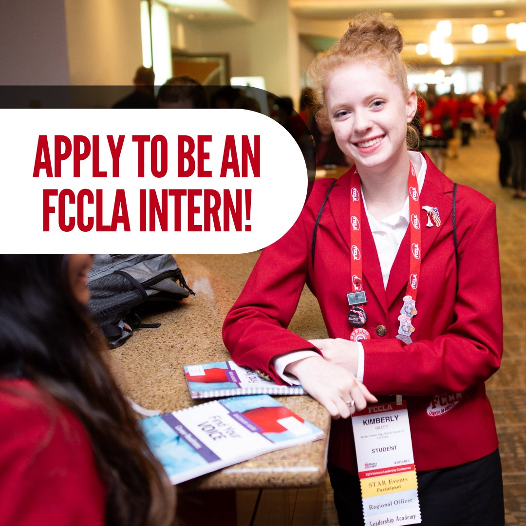 NationalFCCLA's tweet photo. CALLING ALL RECENT ALUMNI! FCCLA will be offering unpaid, in person or virtual internships this spring/summer! 

Strengthen your skill set and continue to serve FCCLA “Beyond Measure!” The deadline to apply is January 15, 2021. Find the application here: https://t.co/0sWjJwdhgO https://t.co/F4g1x2JCRM