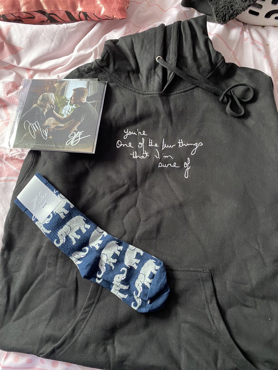 Huliasgem's tweet photo. My merch finally came. ๐ค love my signed #itwwe vinyl. @jpsaxe @juliamichaels Iโm having a JP merch day at work. ๐ฅฐ https://t.co/YkqXLoMInH
