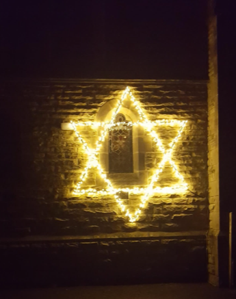 Love the star on the outside of Church - follow the star...