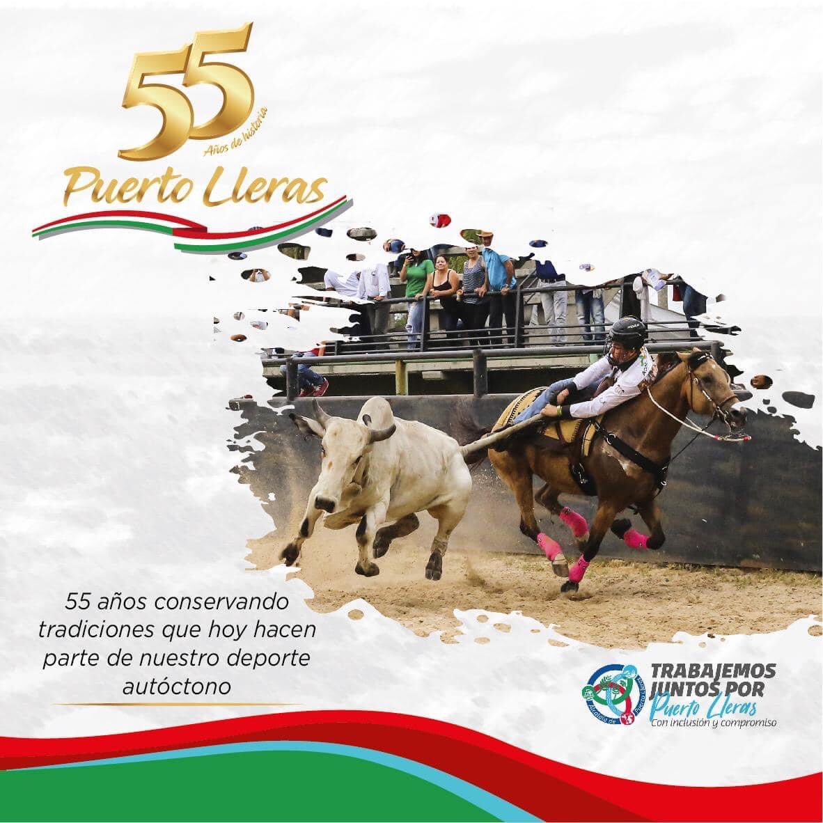puerto_lleras's tweet photo. #55 años de Historia  #coleo 
#aniversario
#puertolleras55
#TrabajemosJuntosPorPuertoLleras
#inclusión
#compromiso https://t.co/zFDrUTnV0F