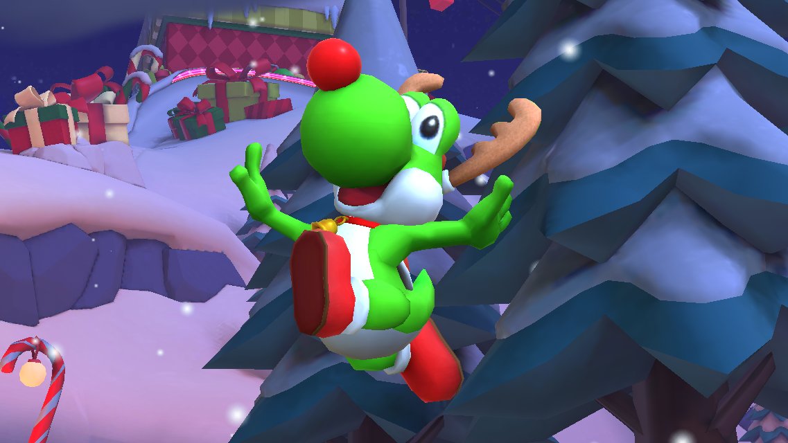 EdenianKnight's tweet photo. @mariokarttourEN Reindeer Yosh #MerryMountain https://t.co/fOT9Uo2Gn5