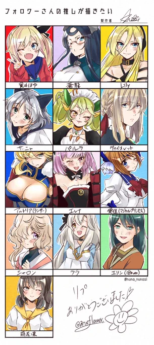 #リプ来たキャラの顔だけ描く
#フォロワーさんの推しが描きたい 
毎回 人数多くない?
って思いながら描いてる(笑)
リプありがとうございました!? 