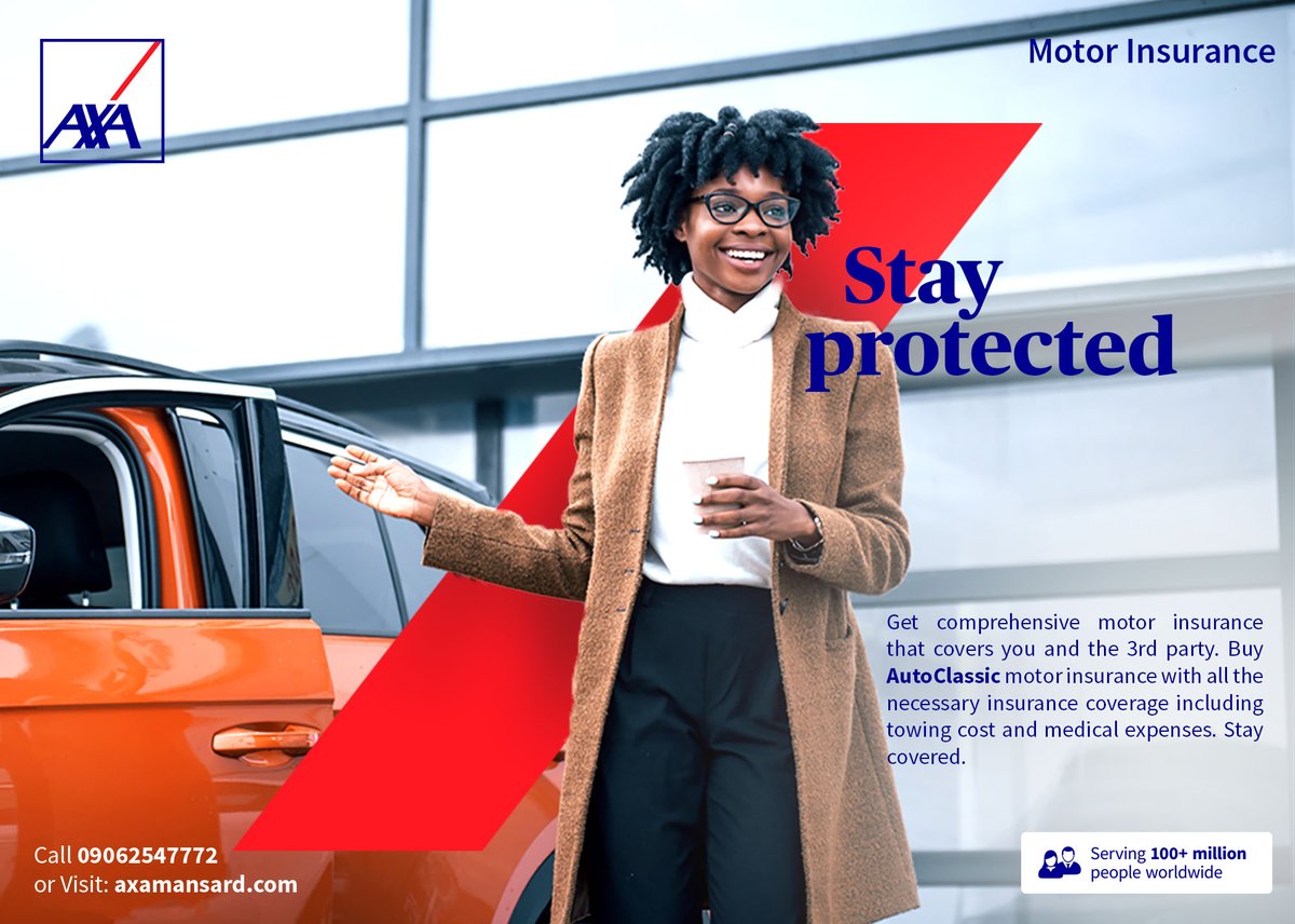 AXAMansard's tweet photo. Get comprehensive motor insurance that covers you &amp; the 3rd party. Buy AutoClassic motor insurance with all the necessary insurance coverage including towing cost and medical expenses. 

Buy AutoClassic Insurance here → https://t.co/k5P1hM5iFA
#Motor #Autoclassic #AXAMansard https://t.co/ibqVMHH8bT