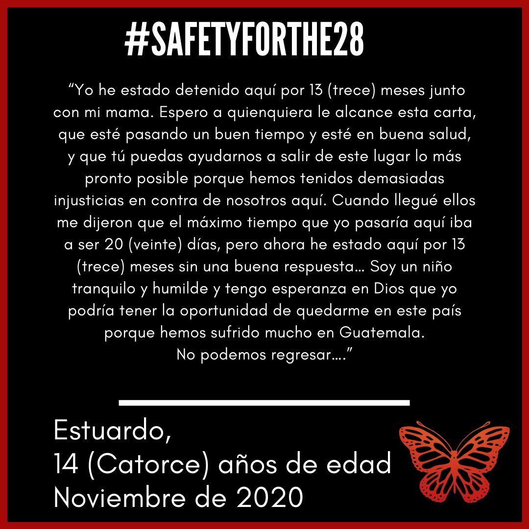 ShutDownBerks's tweet photo. These are the voices of KIDS facing deportation right now.
E-mail: Simona.L.Flores@ice.dhs.gov
Call Directly: 214-918-4822
Or call Phila ICE ERO's office: 215-656-7164
Do not deport these families, release them to relatives or sponsors. #ShutDownBerks #SaveThe28 https://t.co/1RezUk7Qlv