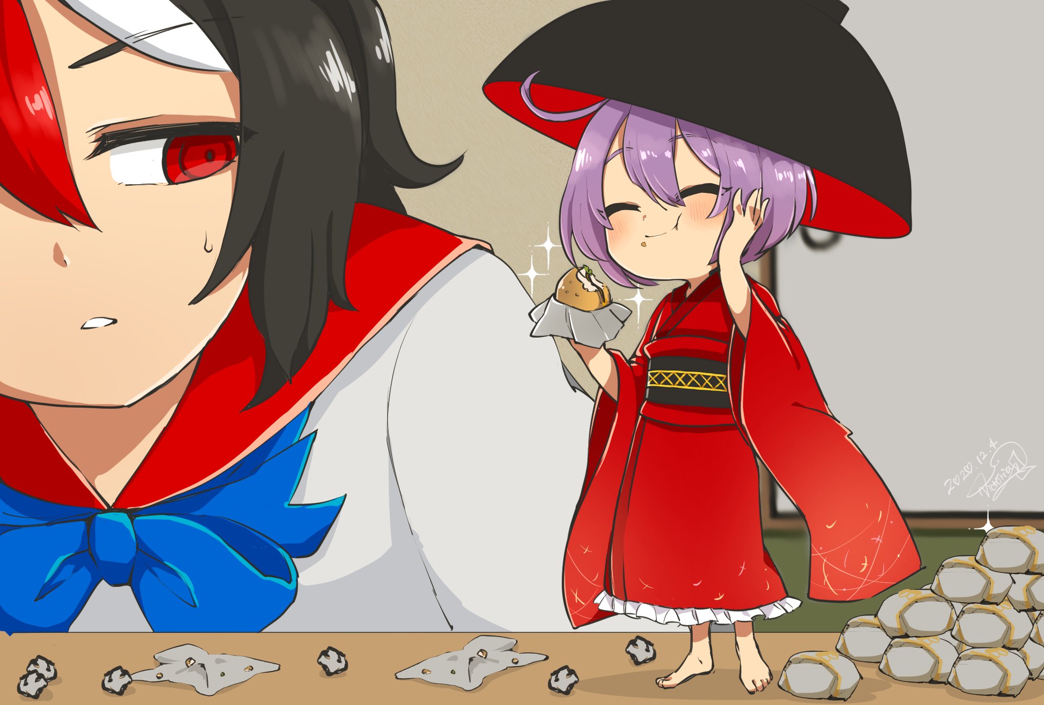 Victoria ビク ハンバーガー食べてる針妙丸 イラスト Illustration 東方project 少名針妙丸 鬼人正邪 T Co 1ddzl72wzx Twitter