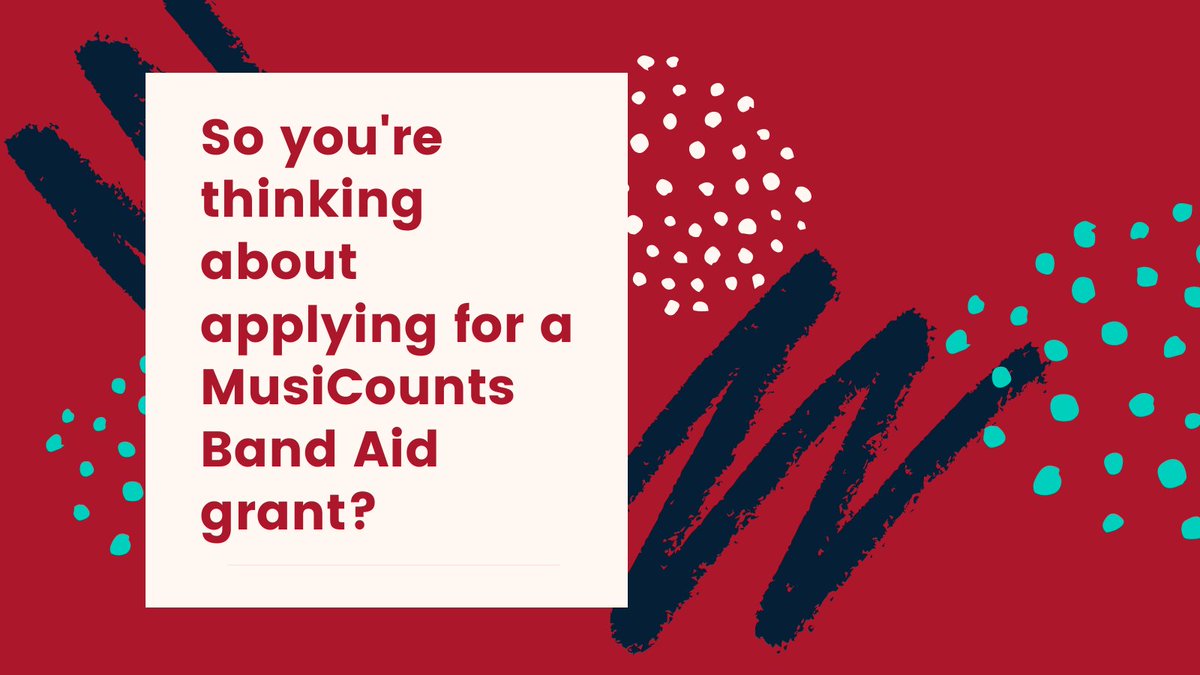 First of all, let us say: HOORAH! We want you to apply for a MusiCounts Band Aid Grant too, so we're offering a few tips to help you get your application together as simply and efficiently as possible. We know your time is precious, and we want you to be successful. Thread 