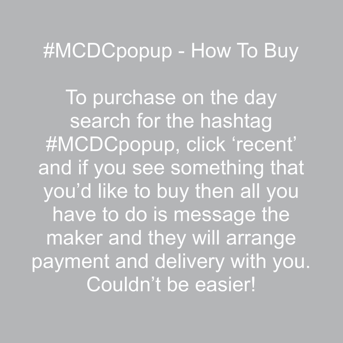 TOMORROW! We're so excited to be hosting another Instagram PopUp sale. Join us and our makers like <a href="/HelenMakesGlass/">Helen Tiffany</a> on Sat 5th Dec 12-9pm for a day of beautiful gifts that you can buy without leaving your own home. Follow #MCDCPopUp to shop &amp; #GiveHandmade instagram.com/explore/tags/m…