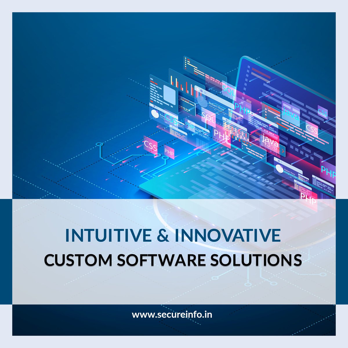 Secureinfoltd's tweet image. Simply building a software is not enough. You need to be at par with the dynamic digital world. Explore with Secure Info innovative and intuitive software solutions customized for your business. 
Visit us at secureinfo.in
#SoftwareCompany #SoftwareDevelopmentServices