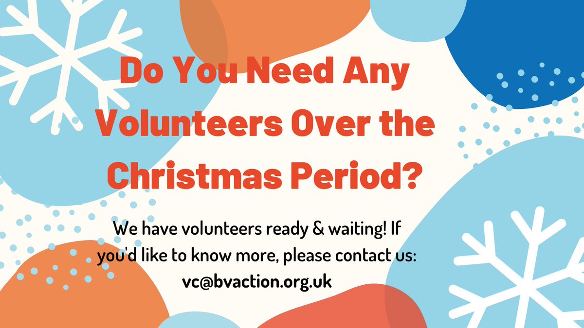 Get in touch with us and we can help now!

#Basingstoke #readyandwaiting #findvolunteers #helpatchristmas #charityvolunteer