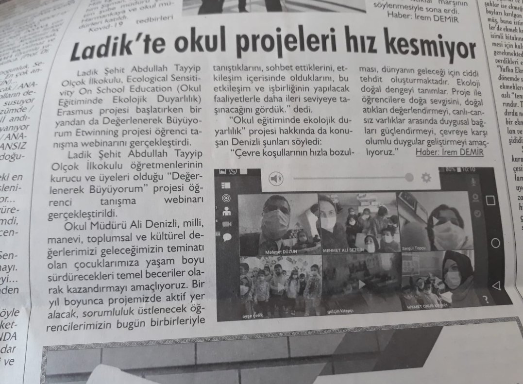 Sarayönü Şehit Abdullah Tayyip OLÇOK İlkokulu e twinnig projelerine devam ediyor.  ŞATO nun çalışan ve üreten öğretmenleri iyiki varsınız.
<a href="/ziyaselcuk/">Ziya Selçuk</a> <a href="/SeyitAliBuyuk/">Seyit Ali Büyük</a> <a href="/servetal61/">Servet ALTUNTAŞ</a> <a href="/brahimMAN8/">İbrahim ŞİŞMAN</a>