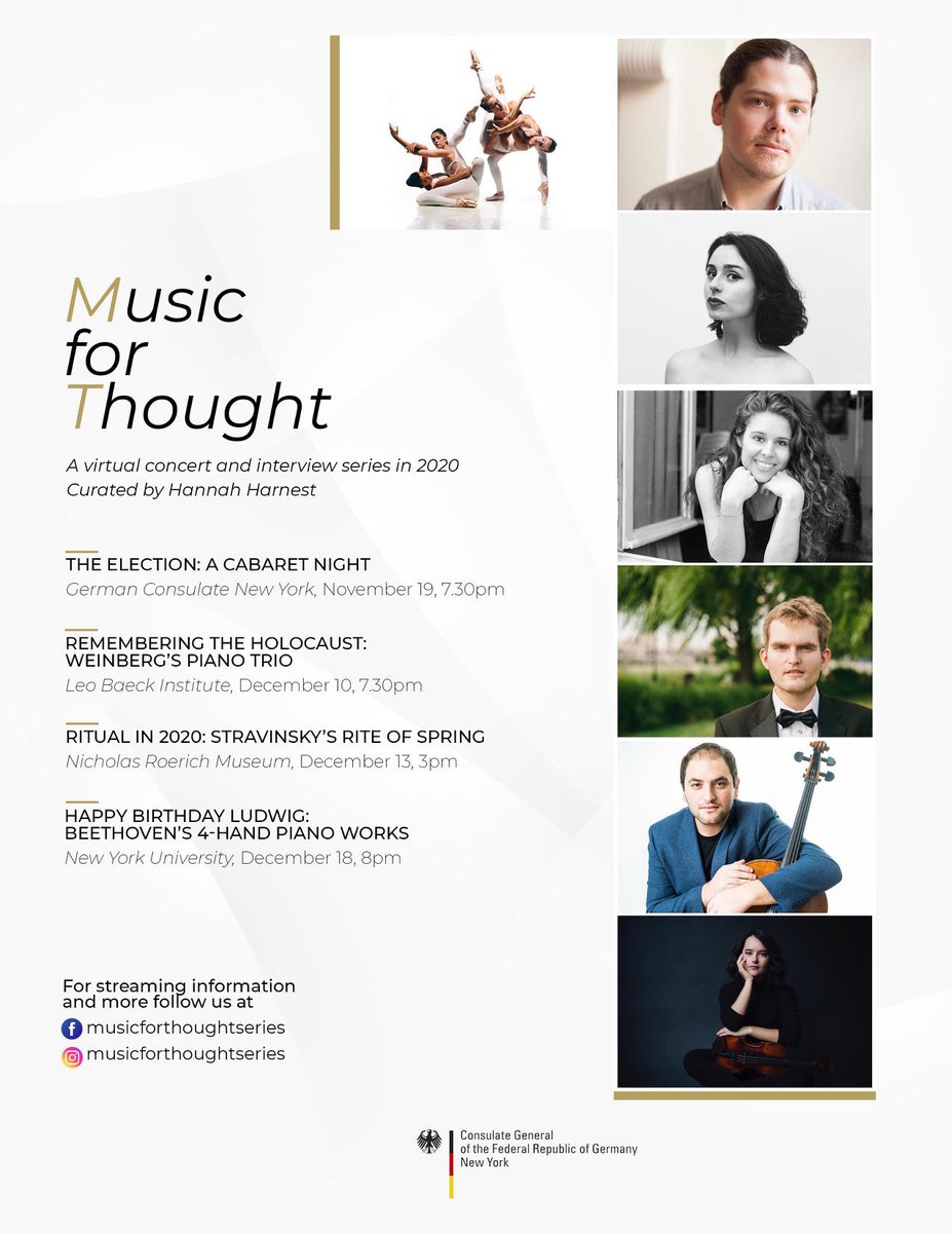 GermanyNY's tweet photo. Next week join us online for the second installment of the #MusicforThought series exploring "Music as Intellectual Resistance" on 12/10 at 7:30pm (ET): https://t.co/XPtJbTIVaH https://t.co/uRNq0AVhWa