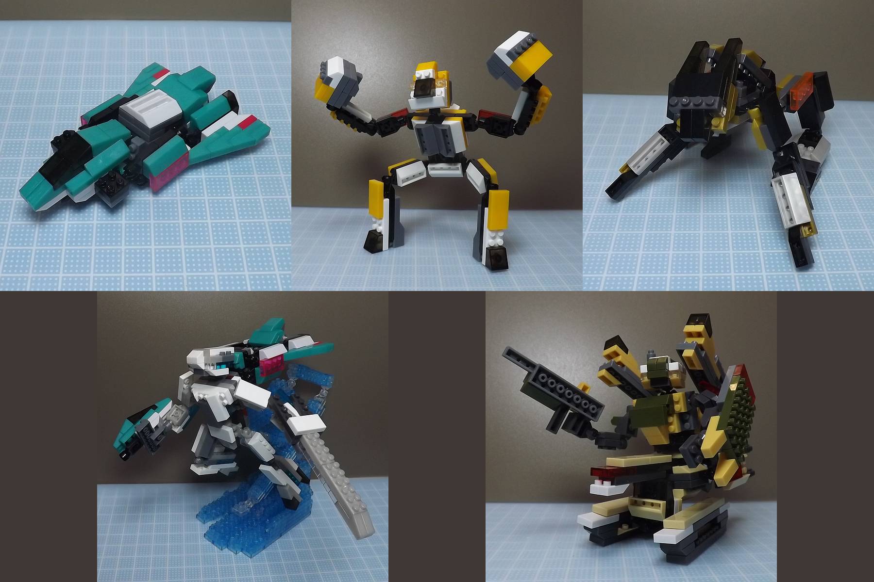 合体変形ブロックロボット