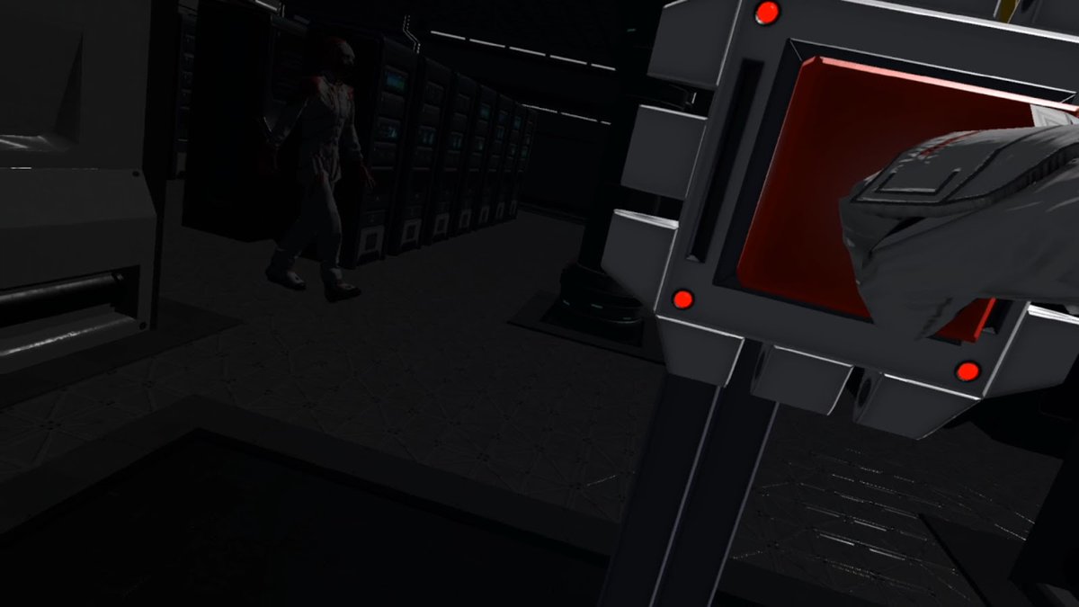 FullbeansStudio's tweet photo. Now would be a bad time to open the door. #stealthgame #VRindiedev #partygame https://t.co/oL3YpBItZr